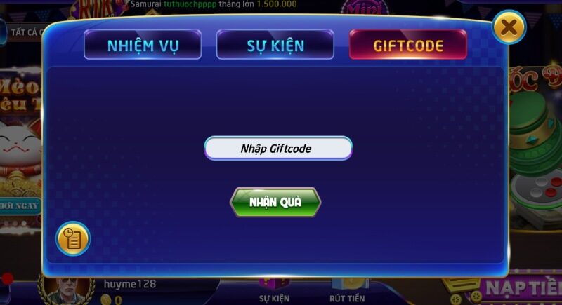 Rút tiền Rikvip